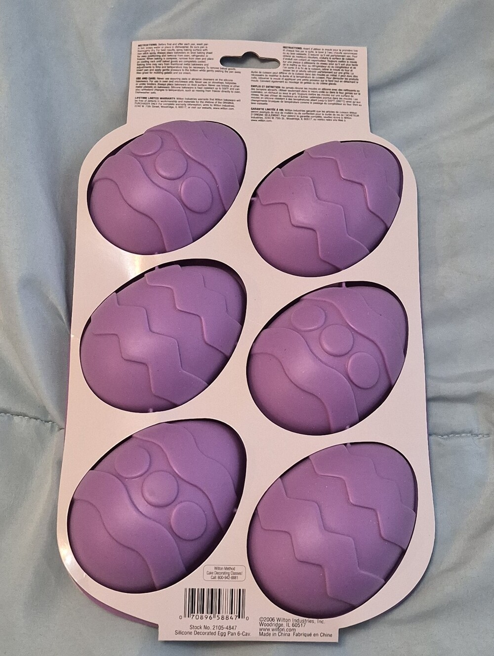 Wilton Silicone Mini Egg Mold 6 Cavity New